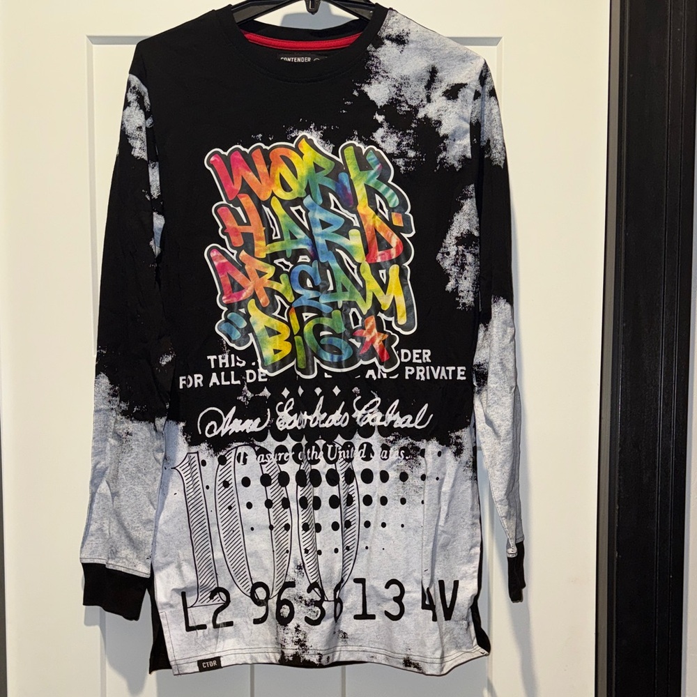 Graphic Long Sleeve Shirt with Colorful Design